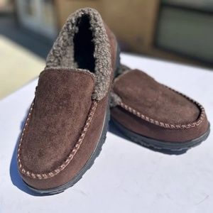 Men's Fuzzy Warm Slipper Moccasin in Brown
